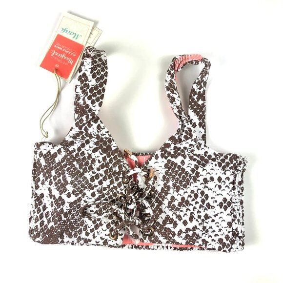 Maaji Women’s Snake Print Reversible Bikini Top Size M